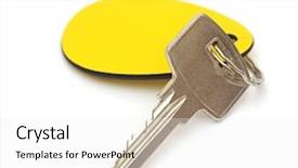  Presentation with course - PPT theme with end course - key with a tag background and a  colored foreground