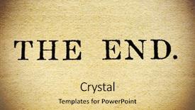  Presentation with vintage book - PPT theme with end in a vintage book background and a blonde colored foreground