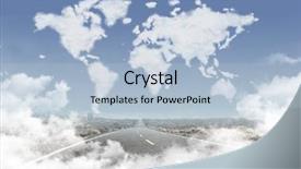  Presentation with life journey road map - Slide deck featuring end life - road in clouds leading background and a light blue colored foreground