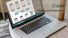  Presentation with web design - Slide set enhanced with end life - technology and web design concept background and a coral colored foreground