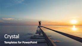  Presentation with salty - Audience pleasing presentation theme consisting of end life - woman at railway backdrop and a tawny brown colored foreground