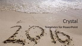  Presentation with end year - Presentation theme featuring end of 2016 year new background and a light gray colored foreground