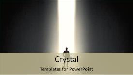  Presentation with businessman standing on mountain top - PPT layouts featuring end of a big wall background and a mint green colored foreground