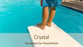  Presentation with diving board - PPT layouts enhanced with end of a diving board background and a cream colored foreground