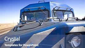  Presentation with end - Slide set consisting of end of a freight train background and a ocean colored foreground