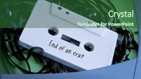  Presentation with cassette - Presentation theme consisting of end-of-an-era-written background and a forest green colored foreground