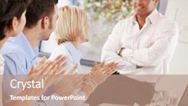  Presentation with end year - Slides enhanced with end of business presentation background and a coral colored foreground