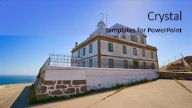  Presentation with psychology end of life - Presentation theme with end of saint james way background and a  colored foreground