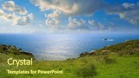  Presentation with aerial view of cape town - Colorful presentation enhanced with end of saint james way backdrop and a  colored foreground