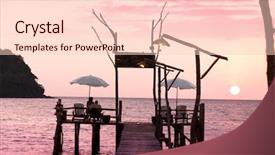  Presentation with end - Slide set featuring end of the day background and a lemonade colored foreground