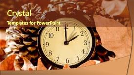  Presentation with pinecones - Cool new presentation theme with end of the summer time backdrop and a tawny brown colored foreground