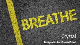  Presentation with end - Presentation design with end peace - breathe written on the road background and a dark gray colored foreground