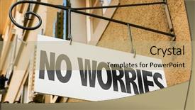  Presentation with peace - Beautiful slide set featuring end peace - no worries backdrop and a coral colored foreground