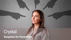  Presentation with student - Audience pleasing presentation theme consisting of end point - young innocent student with pointing backdrop and a gray colored foreground