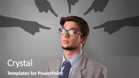  Presentation with student - PPT layouts featuring end point - young innocent student with pointing background and a gray colored foreground