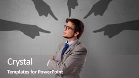  Presentation with student - Cool new presentation design with end point - young innocent student with pointing backdrop and a gray colored foreground