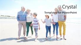  Presentation with grandparents - Beautiful PPT layouts featuring end summer - family parents grandparents and grandkids backdrop and a cool aqua colored foreground