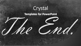  Presentation with end - Presentation having end-textured-monochrome-text background and a dark gray colored foreground