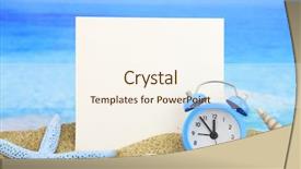  Presentation with summer time - Cool new PPT theme with end times - summer time paper card backdrop and a cream colored foreground