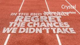  Presentation with end - Amazing PPT layouts having end we only regret backdrop and a coral colored foreground