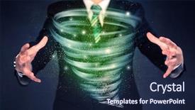  Presentation with tornado - Presentation with end world power - bright green tornado background and a  colored foreground