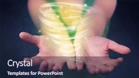  Presentation with tornado - PPT theme having end world power - bright green tornado background and a navy blue colored foreground