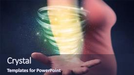  Presentation with tornado - Cool new slide set with end world power - bright green tornado backdrop and a navy blue colored foreground