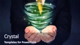  Presentation with tornado - PPT layouts with end world power - bright green tornado background and a wine colored foreground