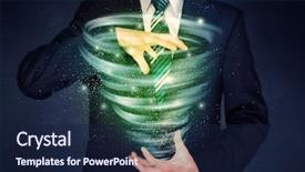  Presentation with tornado - Beautiful theme featuring end world power - bright green tornado backdrop and a  colored foreground