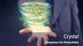  Presentation with tornado - Cool new slides with end world power - bright green tornado backdrop and a  colored foreground