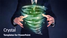  Presentation with tornado - Audience pleasing PPT theme consisting of end world power - bright green tornado backdrop and a  colored foreground