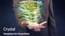  Presentation with tornado - Amazing PPT layouts having end world power - bright green tornado backdrop and a  colored foreground