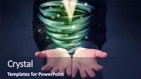  Presentation with tornado - Slide set consisting of end world power - bright green tornado background and a navy blue colored foreground