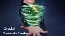  Presentation with tornado - Amazing presentation theme having end world power - bright green tornado backdrop and a navy blue colored foreground