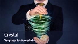  Presentation with tornado - PPT theme featuring end world power - bright green tornado background and a  colored foreground