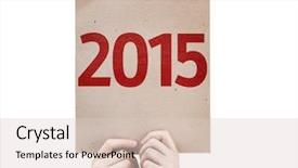  Presentation with 2018 goals text on white - Amazing theme having end year 2016 - 2015 card isolated on white backdrop and a lemonade colored foreground