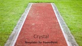  Presentation with sports - Colorful theme enhanced with ended-track-on-a-sports backdrop and a coral colored foreground