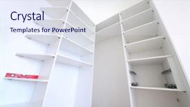  Presentation with sliding doors - Slide deck featuring ending slide - installation of white corner sliding background and a sky blue colored foreground