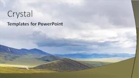  Presentation with canada - PPT theme having endless-dempster-highway-near background and a sky blue colored foreground