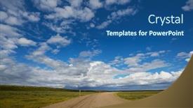 Presentation with highway - Presentation theme enhanced with endless-dempster-highway-near background and a ocean colored foreground