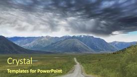  Presentation with highway - PPT layouts featuring endless-dempster-highway-near background and a tawny brown colored foreground
