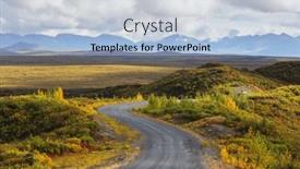  Presentation with highway - Theme with endless-dempster-highway-near background and a light blue colored foreground