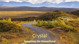  Presentation with highway - Slide deck enhanced with endless-dempster-highway-near and a tawny brown colored foreground