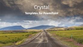  Presentation with highway - PPT theme enhanced with endless-dempster-highway-near and a gray colored foreground