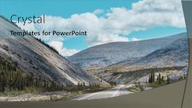  Presentation with highway - Presentation design consisting of endless-dempster-highway-near and a light blue colored foreground