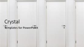  Presentation with doors to heaven - Presentation design with endless doors white closed doors background and a light gray colored foreground
