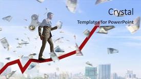  Presentation with power media - PPT theme having endless energy and hardwork concept background and a light blue colored foreground