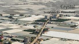  Presentation with greenhouses - Slide deck enhanced with endless-greenhouses-in-demre-turkey background and a light gray colored foreground
