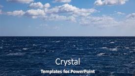  Presentation with blue sky - Presentation design having endless-ocean-with-blue-sky background and a ocean colored foreground