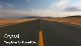  Presentation with zoom - Amazing presentation theme having endlessly long road warped backdrop and a tawny brown colored foreground